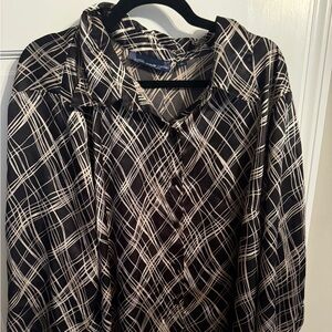 Susan Graver 3X Black/Gold Blouse